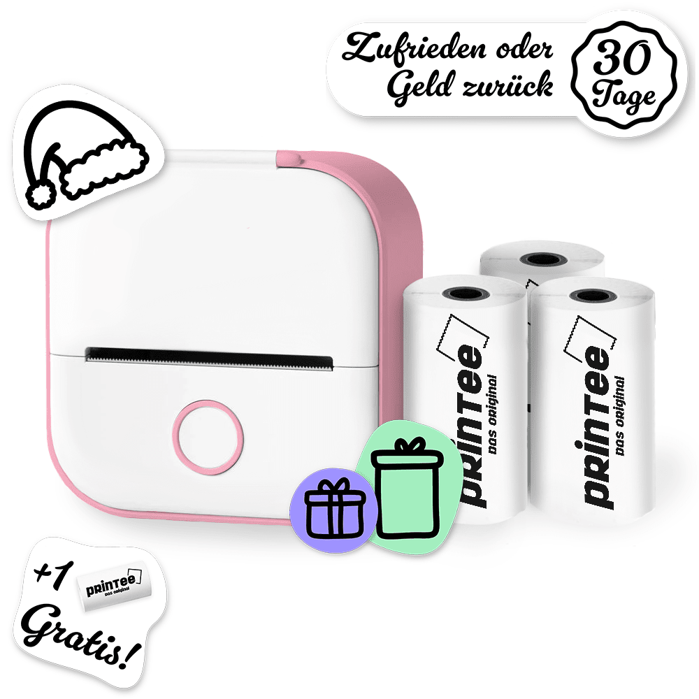 PRINTEE Rosa mit Stickerpapier