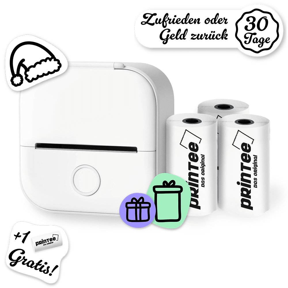 PRINTEE Weiß mit Stickerpapier