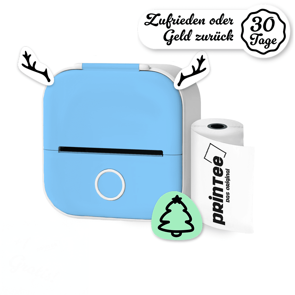 Special PRINTEE Blau mit Stickerpapier