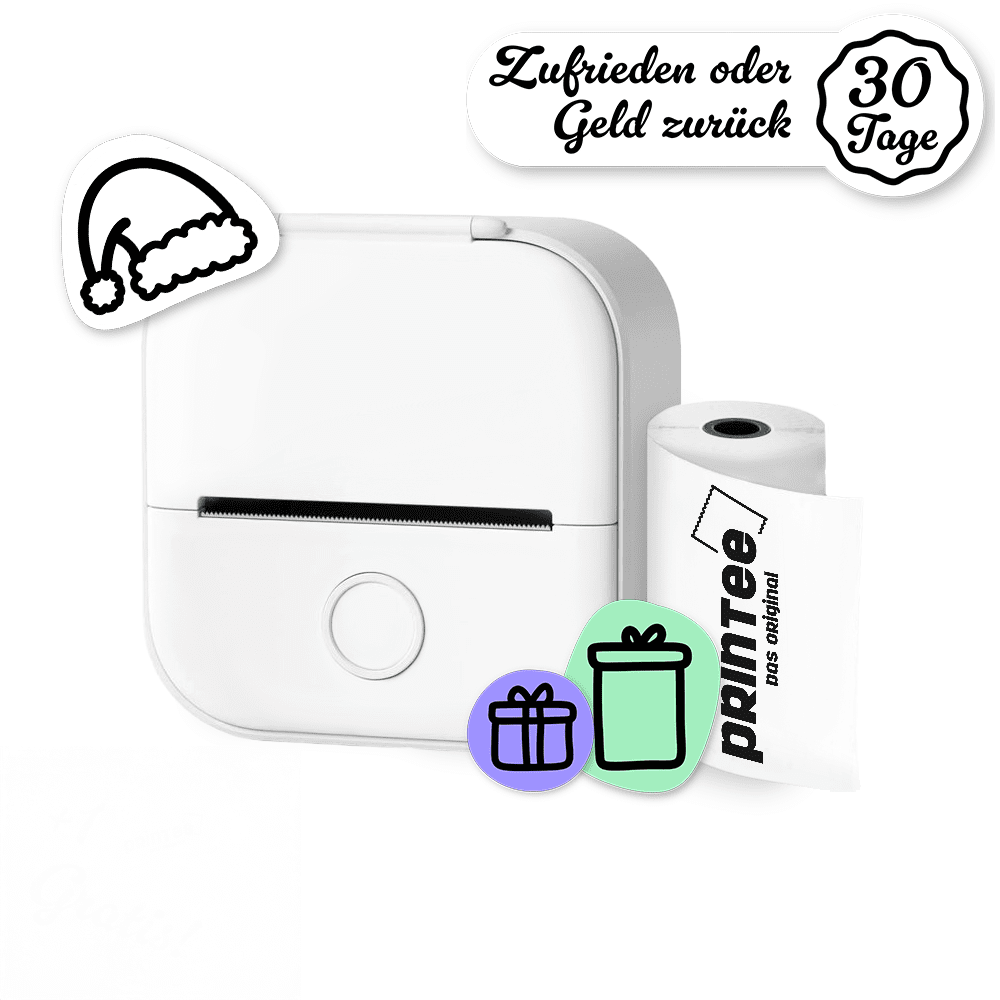 PRINTEE Weiß mit Stickerpapier